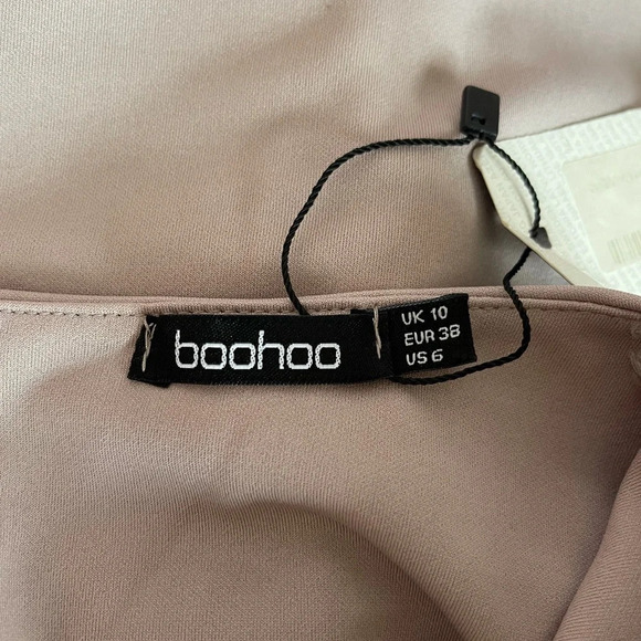 Boohoo NWT Jessica Mauve Pink Notch Split Fitted Midi Pencil Skirt 6 Women’s - Picture 10 of 12